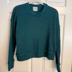 Gypsy Cloud Women's Teal Textured‎ Chenille Pullover Sweater Size Medium